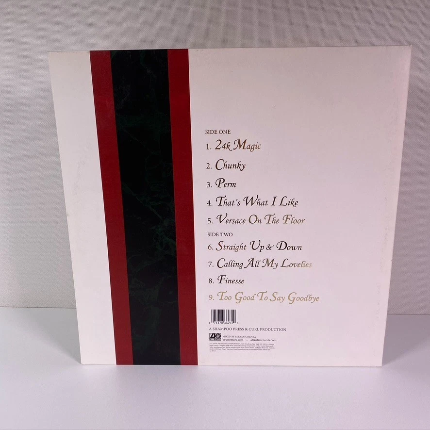 Bruno Mars XXIVk 24k Magic 2016 Atlantic Records Gatefold 33 Vinyl LP - Image 4 of 4