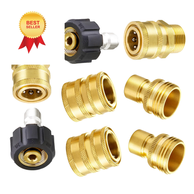 #ad #ad M MINGLE Ultimate Pressure Washer Adapter 3 8#x27;#x27; Quick Connect Kit Gold Black $35.97