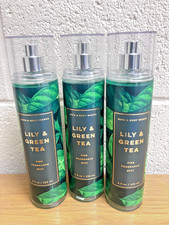 Bath and Body Works LILY GREEN TEA Fine Fragrance Body Mist 8oz NEW QTY 3 