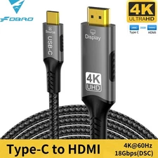 USB C to HDMI Cable 8K@60Hz 4K@120Hz Type C to HDMI-Compatible HDTV Cable for TV