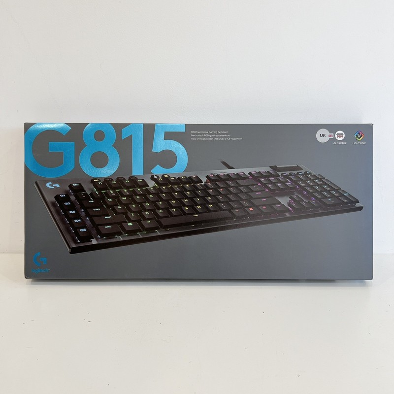 Logitech G815 RBG Mechanical Gaming Keyboard GL Tactile, Black, UK Layout