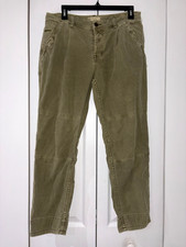 Free People Green Utility Cargo Pants Size 28 Streetwear Button Fly Cotton