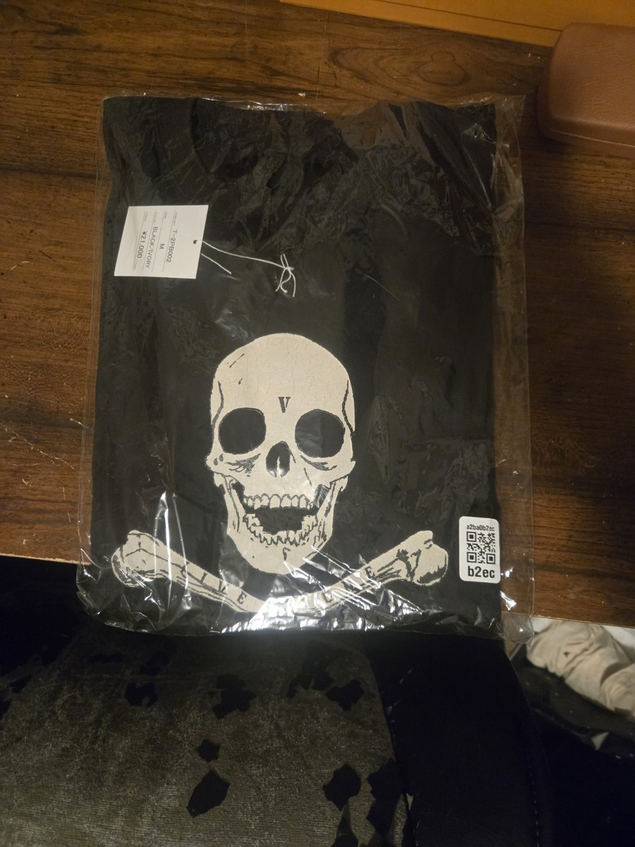 VLONE 18SS Skull & Bone TEE ロンT SKULL NEW And Unworn VLONE Skull And Bones Long Sleeve Tee Size Medium