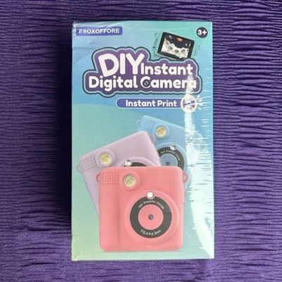 Purple Instant Print Camera for Kids