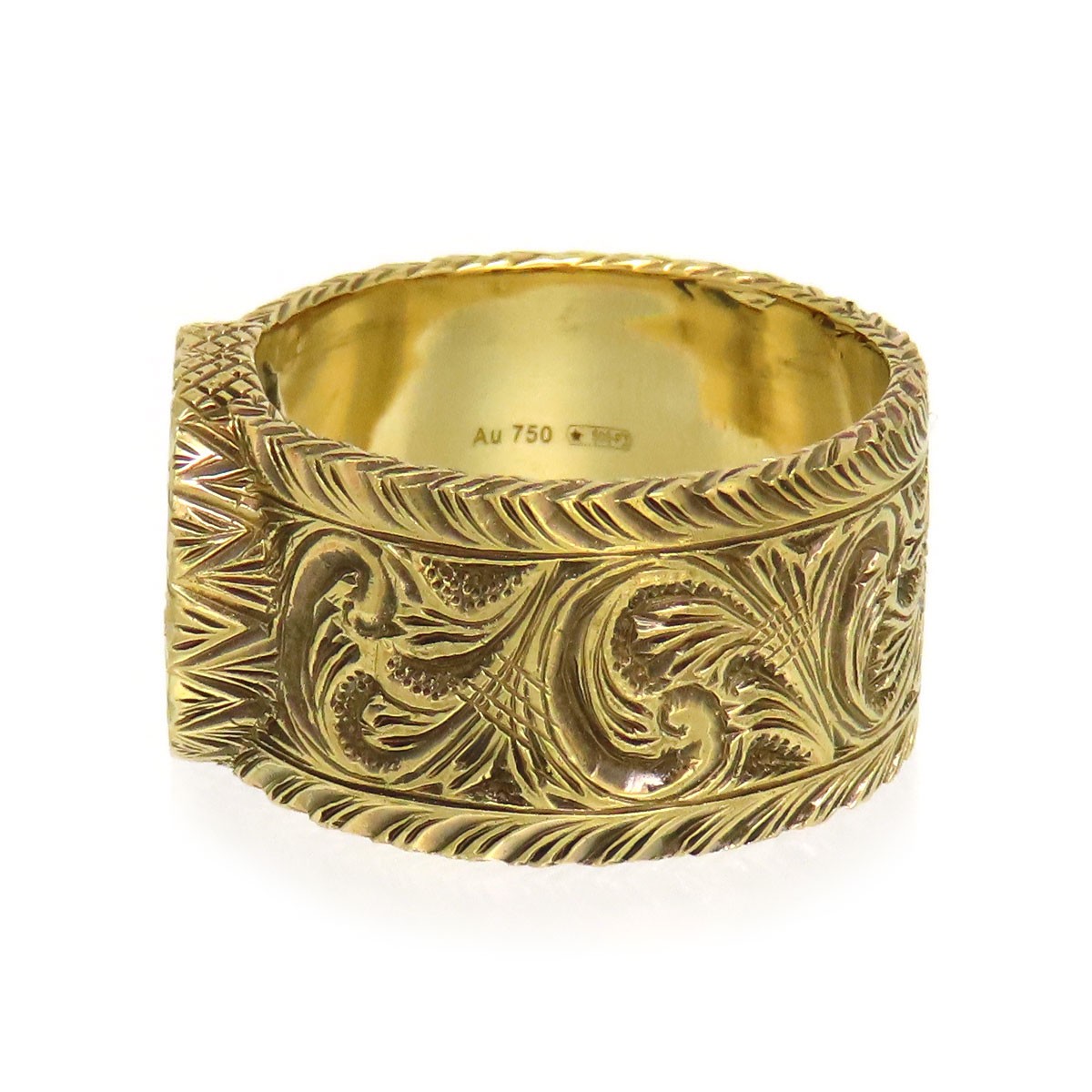 GUCCI Interlocking G Arabesque Ring #18 Au750 (K1… - image 2