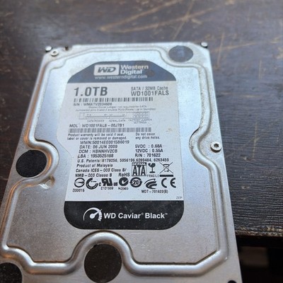 Western Digital Caviar Black 1TB SATA Hard Drive WD1001FALS-00J7B1 3.5''