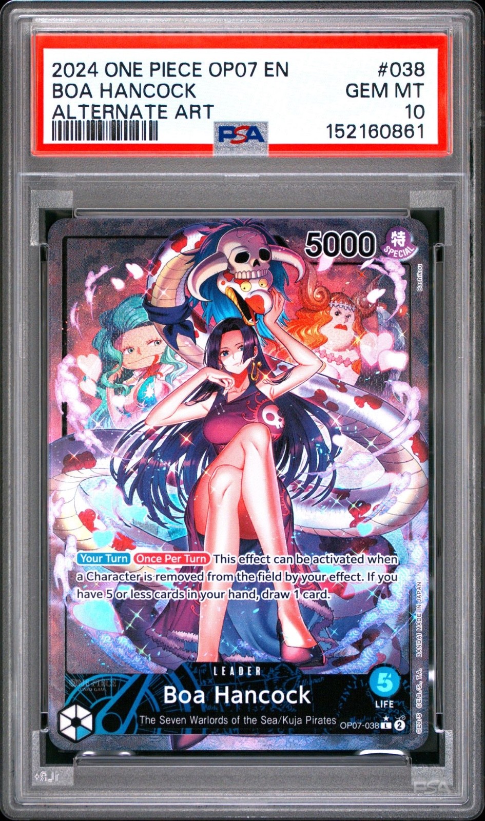 One Piece Boa Hancock Alternate Art OP07-038 PSA 10 Gem Mint