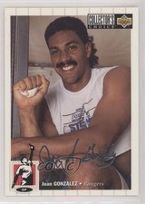 1994 Upper Deck Collector's Choice Silver Foil Signature Juan Gonzalez #630 1i3