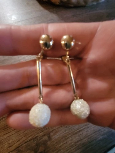 Sarah Coventry Signed Dangle Drop Bauble Earrings Vintage Costume Jewelry