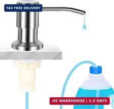Soap Dispenser for Kitchen Sink, Upgrade Built in Sink Soap Dispenser Brushed Ni