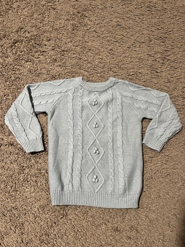 Sweethoney 5Y Cable Knit Teal Sweater