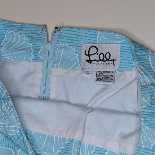 Lilly Pulitzer Damen blau Muschel Print Rock Größe 10 Küste - Bild 2 von 5