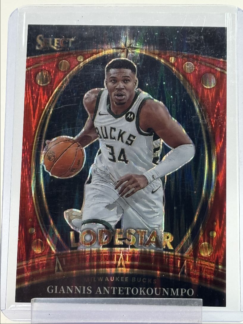 GIANNIS ANTETOKOUNMPO 2023-24 SELECT LODESTAR RED FLASH BUCKS #2 /99 Q5840