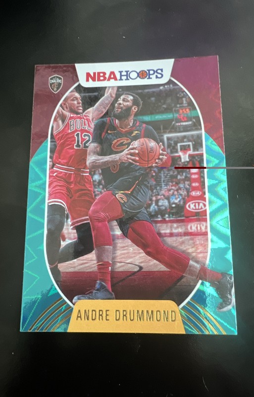 2020-21 Panini NBA Hoops - Andre Drummond #22 Teal Explosion DET CLE LA 76ers