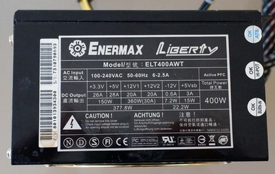 400W Enermax Liberty Modular ATX Netzteil ELT400AWT * Top Zustnd