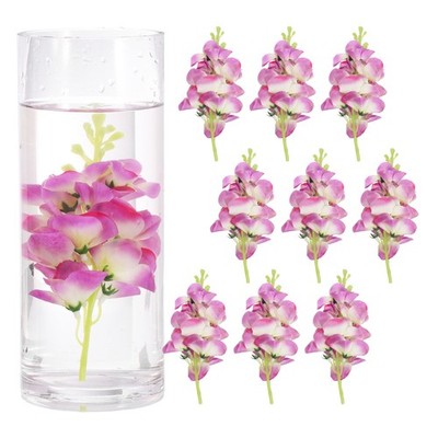 10 Pcs Floating Flowers for Centerpieces Artificial Hydrangea, Magenta