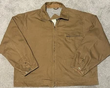 Vintage Wearguard Jacket Mens XL Brown Canvas Workwear Jacket