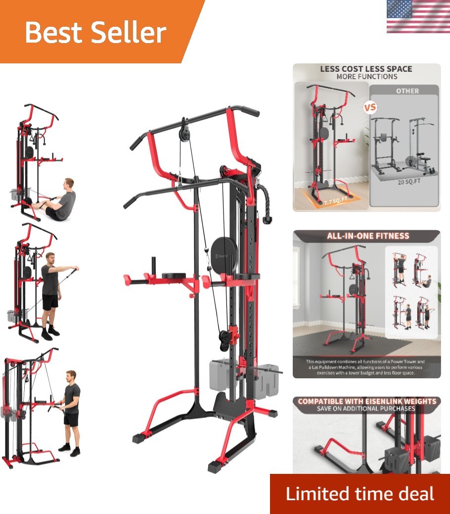Power Tower Pull Up Dip Station LAT Pull Down Machines Multi