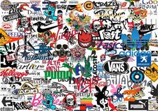 3 A4 Sticker Bomb Sheets Jdm Euro Drift Stickerbomb Car Van Tablet 20