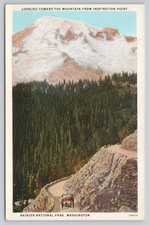Rainier National Park WA Washington Looking West from Inspiration Point Postcard