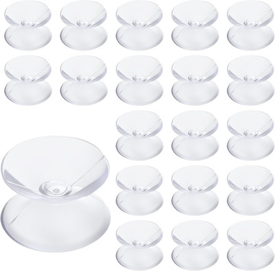 20Pcs 0.8'' Double-Sided Suction Cups Clear PVC Glass Table Top Furniture Spacers