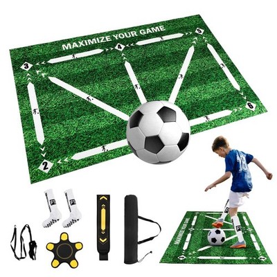 Fußball-Trainingsmatte rutschfest für Kinder/Erwachsene Fußballtraining Teppich