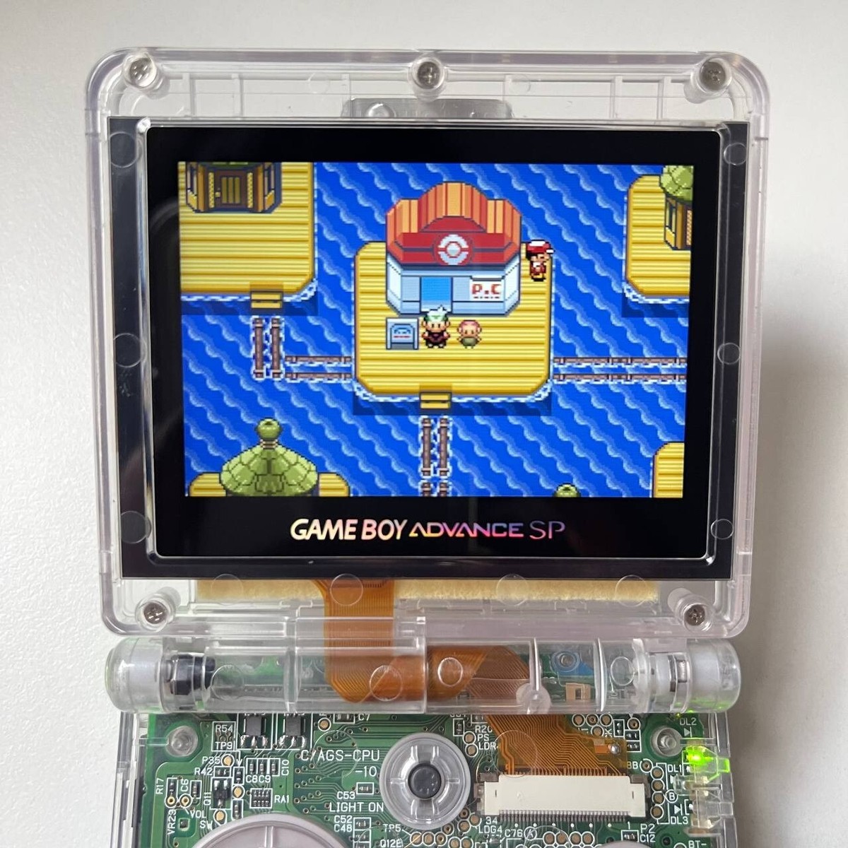Nintendo GBA SP Game Boy Advance SP Crystal Clear IPS Nintendo GBA SP Game Boy Advance SP Crystal Clear IPS