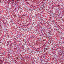 Wyoming Traders Wild Rag Raspberry White Paisley 100 Silk Western Scarf 34.5"