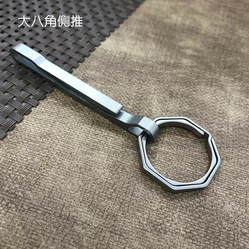 Titanium Alloy Keychain Key Ring Pocket Belt Clip Hook & Split Ring - Picture 14 of 21