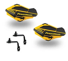 Powermadd Sentinel Handguards Guards Tri Mount Ski Doo Yellow King Quad Vinson 