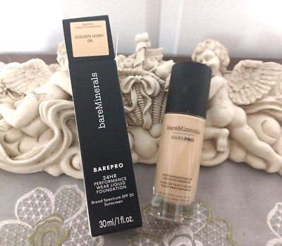 BAREMINERALS BAREPRO 24 HOUR PERFORMANCE WEAR LIQUID FOUNDATION-GOLDEN IVORY 08