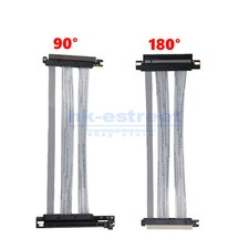 PCIE 4.0 X16 Riser Graphics Card Extension Cable Shielded Extender 90 /180 