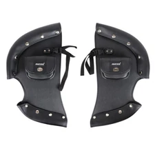 Pari Black Motorcycle Soft Lowers Chaps Leg Warmer Bag For Indian Chief 2014+