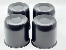 4 Black Steel Push Center Cap 4.25 Rim Center Bore Center Caps Truck Trailer Rim