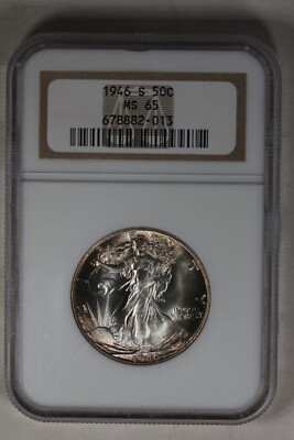 1946-S .50 NGC MS 65 Walking Liberty, Lady Liberty Half | eBay