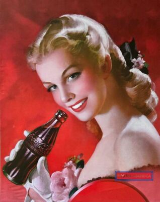 Have A Coke Red Dress Lady Vintage 23 x 29 Poster | eBay