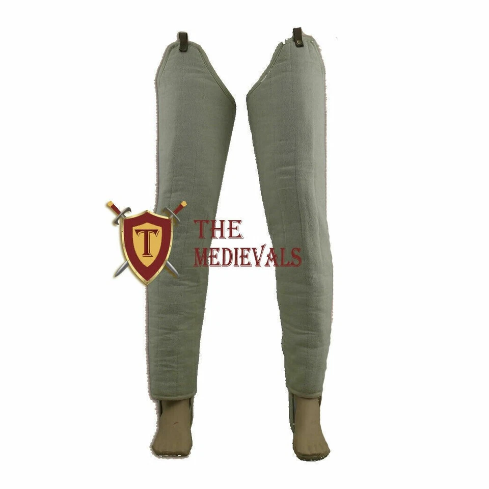 Medieval Grueso Acolchado Medieval Rezagado Gambesón Chausses Inferior Bajo Brazo Hauberk Foto 2 de 4