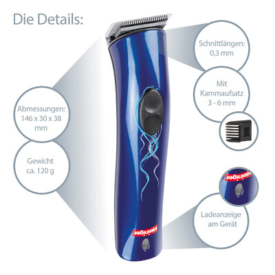 HEINIGER AKKU STYLE MINI PRÄZISE TRIMMER SCHERMASCHINE  PFOTEN AUGEN RUTE''NEU''