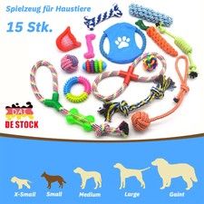 15tlg/Set Hunde Spielzeug Aus Seil Kauspielzeug Pet Dog Toy Hund Welpen Kauen DE