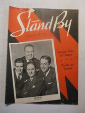 STAND BY MAGAZINE JANUARY 1938 QUARTET VINTAGE WLS CHICAGO RADIO
