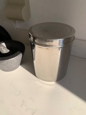 Stainless Steel Storage Container.  20cm high - Zero waste - sustainability- VGC