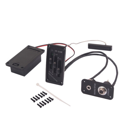 1 Set Electric Violin Fiddle EQ Piezo Pickup Tone + Volume für Schülerklasse
