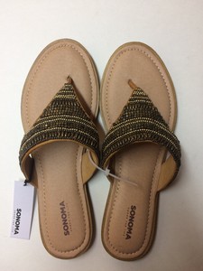 beaded thong sandals