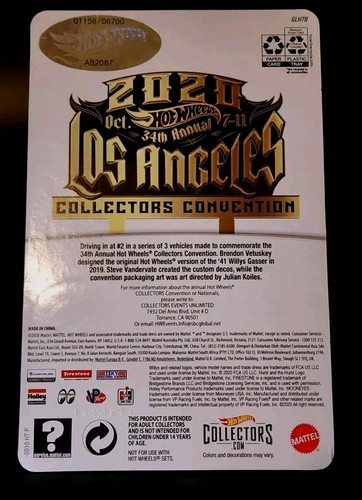 HOT WHEELS 34TH CONVENTION '41 WILLYS GASSER #1156 RLC NEW NICE! - Picture 8 of 8