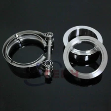 3inch V-Band Clamp & 304 Stainless Steel flange kit Vband for Exhaust Downpipe 