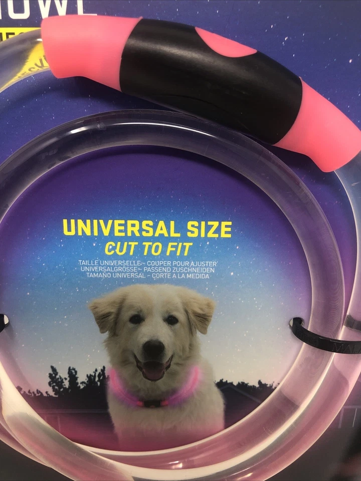 Colar de segurança Nite Ize NiteHowl LED rosa coleira de cachorro tamanho universal - Imagem 2 de 4