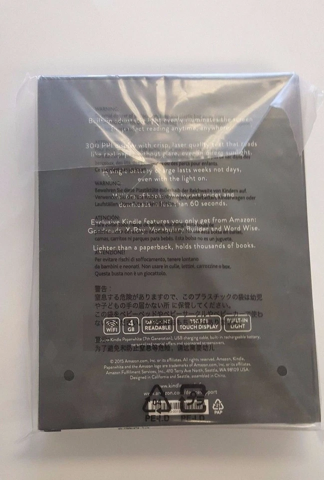 Brand New Amazon Kindle Paperwhite (7th Generation) 4GB, Wi-Fi, 6in - Black w/SO - Image 2 of 2