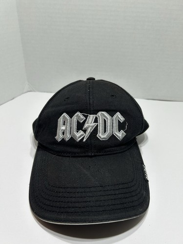 AC/DC Hat Cap Strap Back Embroidered Logo Black Adjustable | eBay