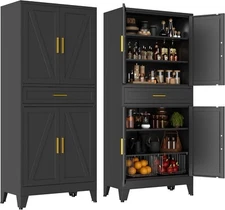 Cofar 71" Metal Storage Cabinet Filing Cabinet for Home, Kitchen, Dining room
