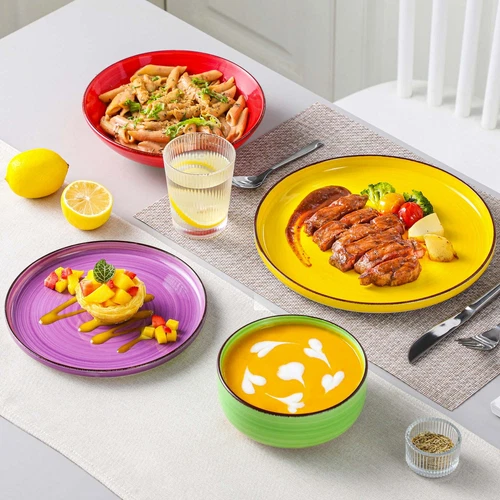 vancasso BONITA 16 piece Dinner Set Dinnerware Tableware Set Plates Bowls for 4 - Picture 5 of 22
